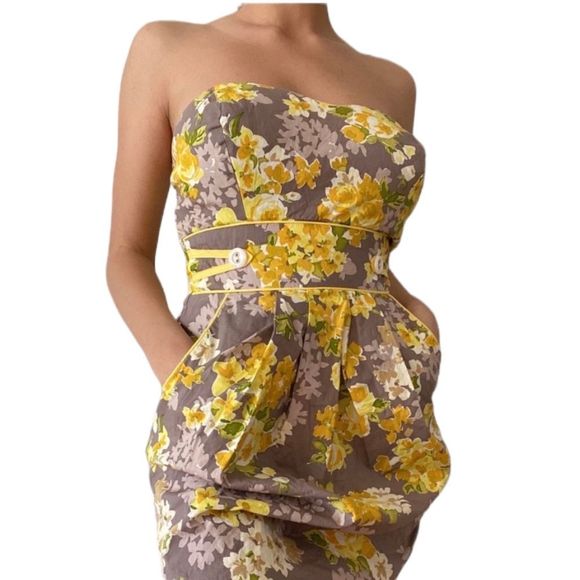 Trixxi Strapless Summer Dress size 3 - Picture 3 of 10